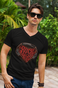 ROCK WITH ME T-SHIRT BIO HOMME COL V