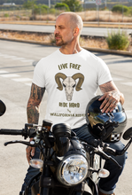 LIVE FREE RIDE HARD WALIFORNIA RIDERS T-SHIRT BIO HOMME