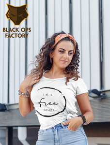 I'M A FREE SPIRIT T-SHIRT BIO FEMME LOGO NOIR