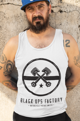 MOTORCYCLE FREAK UNITED -  BLACK OPS FACTORY DESIGN - TANK TOP BIO HOMME